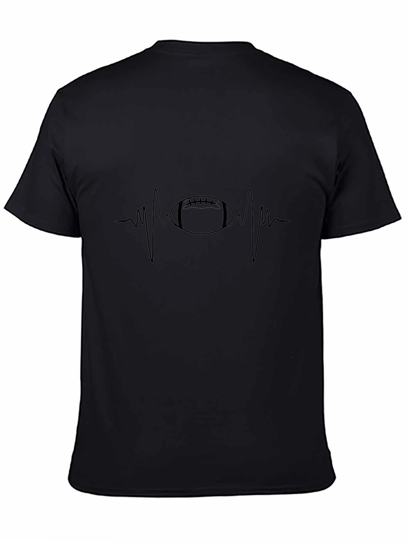 Football Heartbeat T-Shirt - Sports Fan Tee