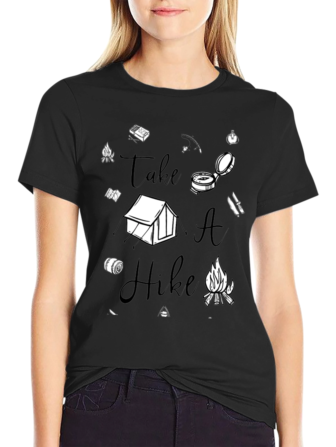 Take A Hike Graphic T-Shirt - Black