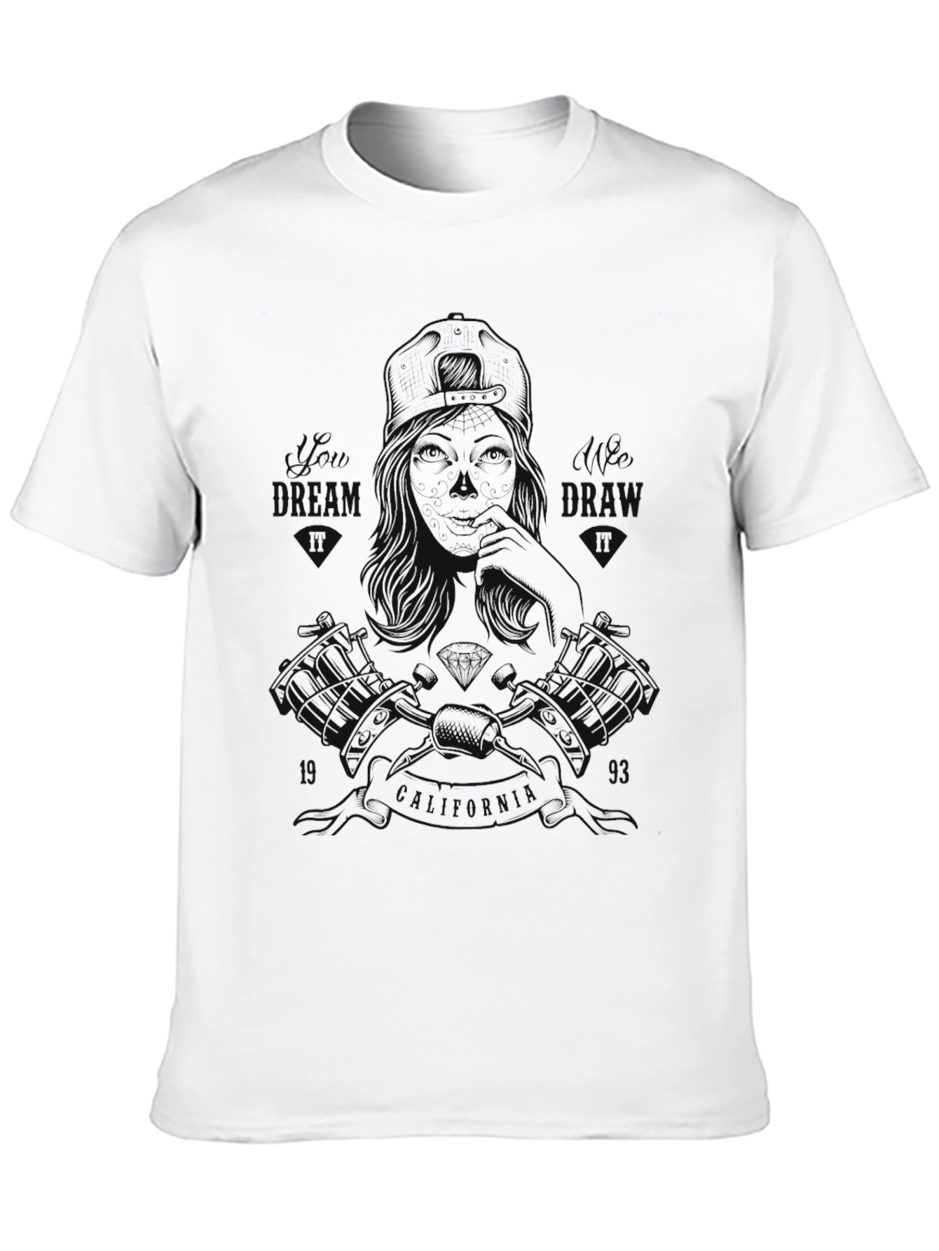 Black Graphic Print Crew Neck T-Shirt