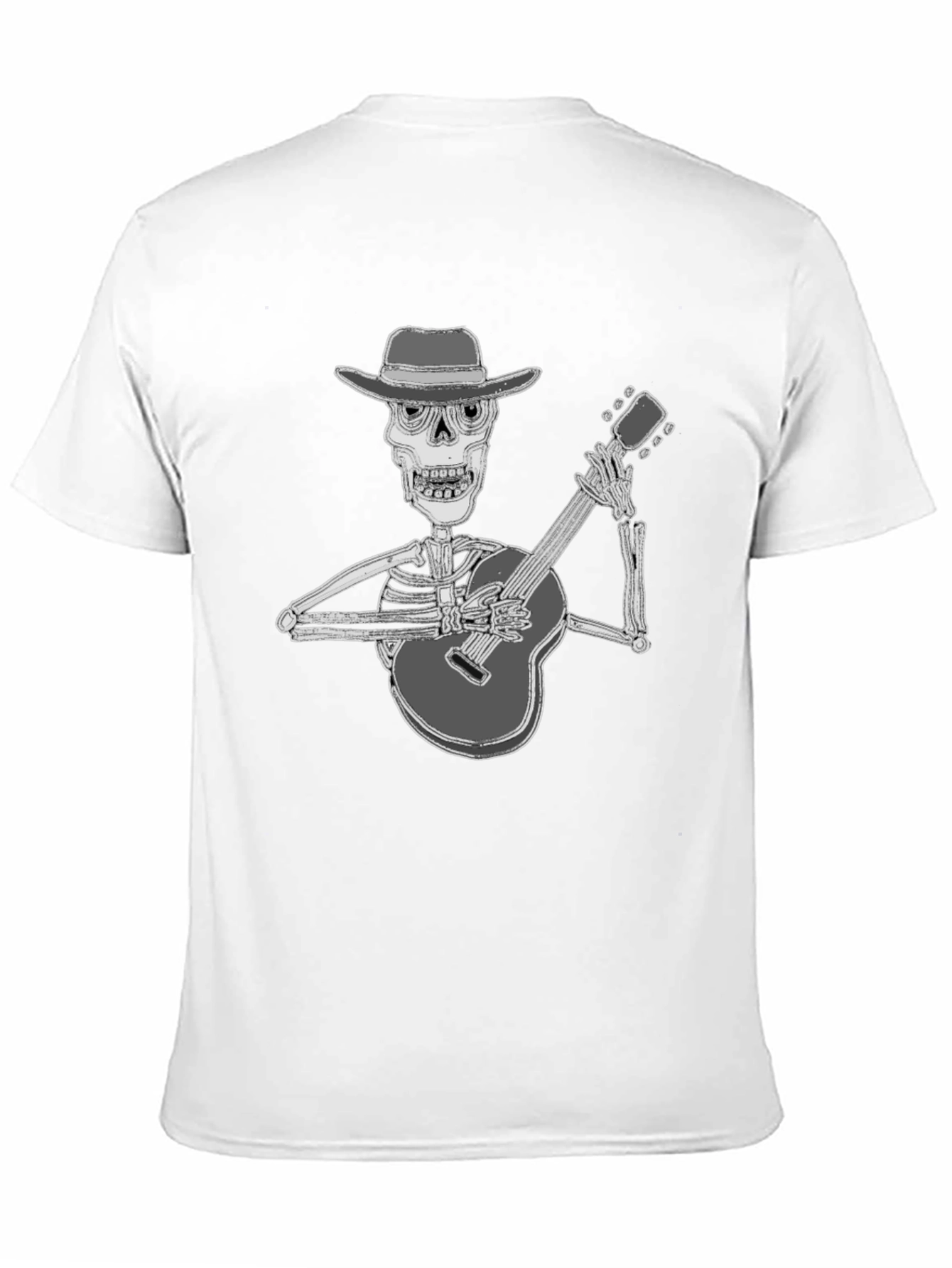 Skeleton Guitarist T-Shirt - Black Graphic Tee