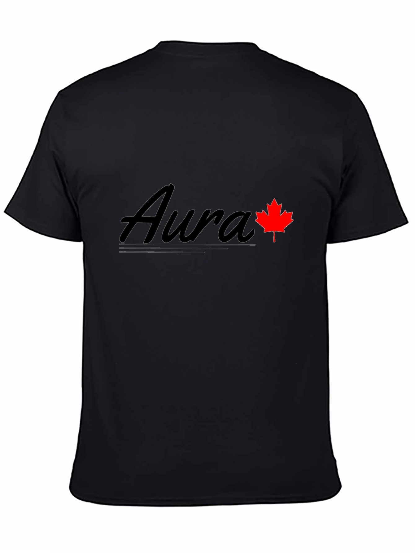 Aura Maple Leaf Graphic Tee - Black