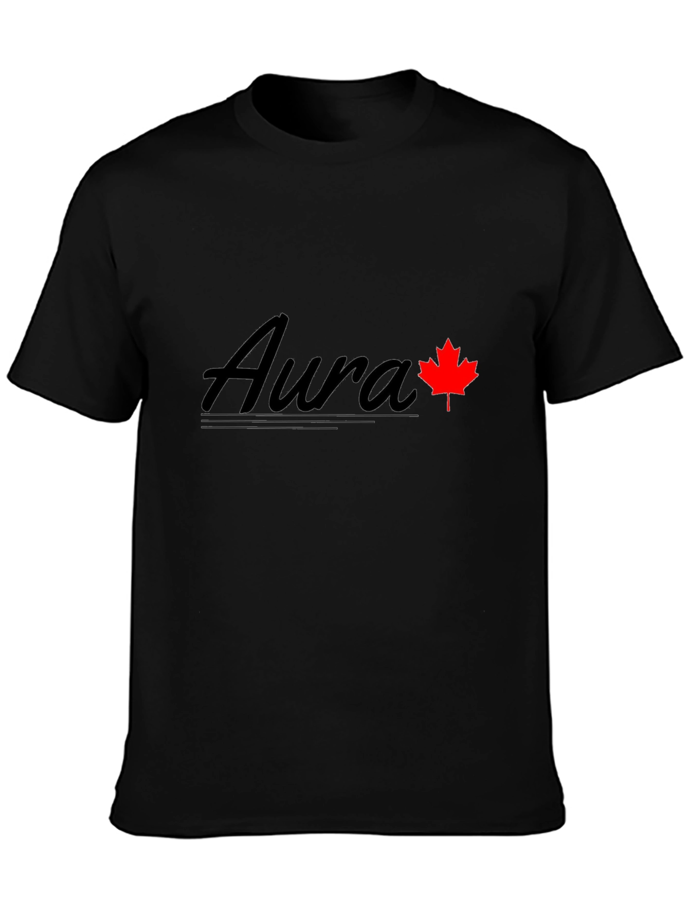 Aura Maple Leaf Graphic Tee - Black