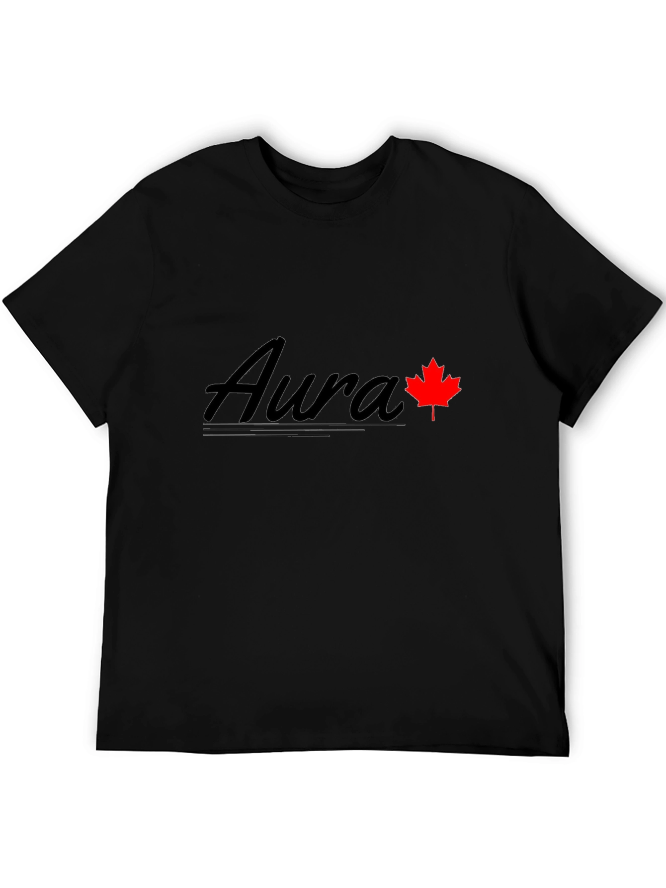 Aura Maple Leaf Graphic Tee - Black