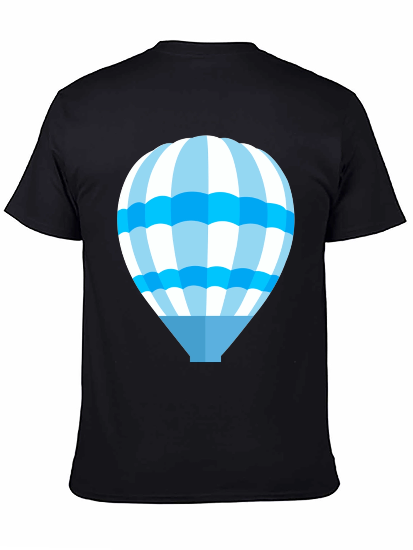 Blue Hot Air Balloon Graphic T-Shirt