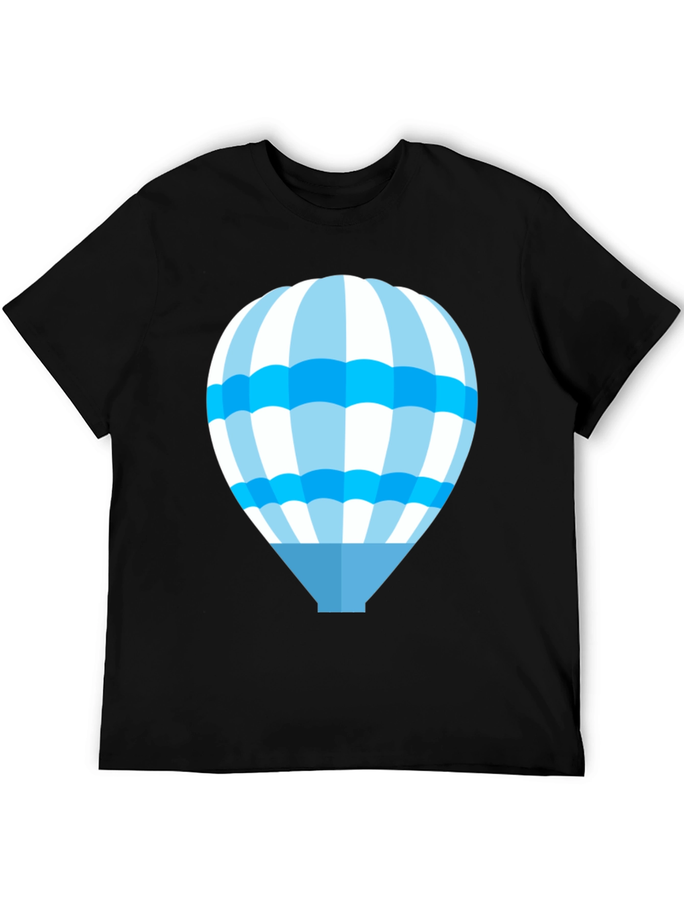Blue Hot Air Balloon Graphic T-Shirt