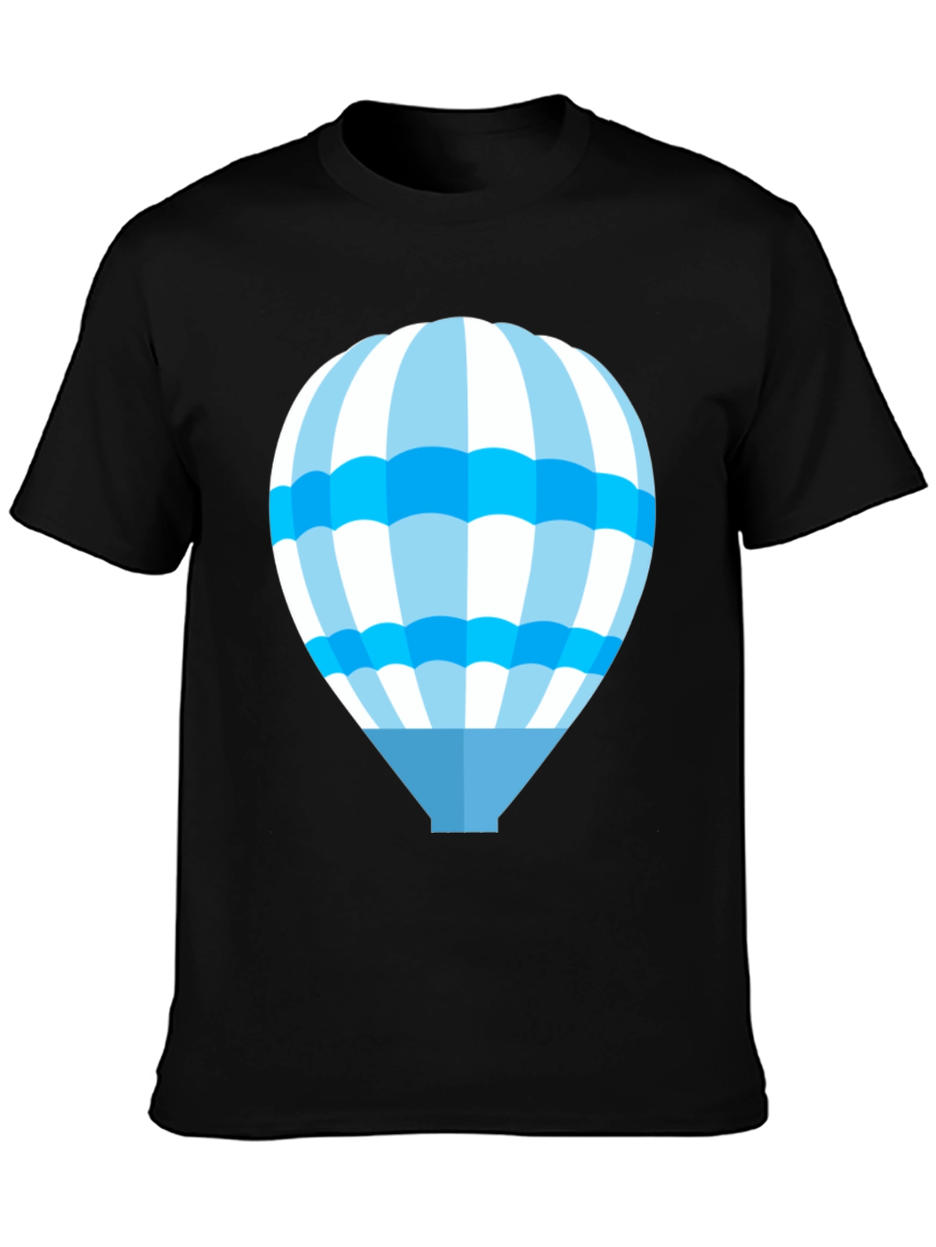 Blue Hot Air Balloon Graphic T-Shirt