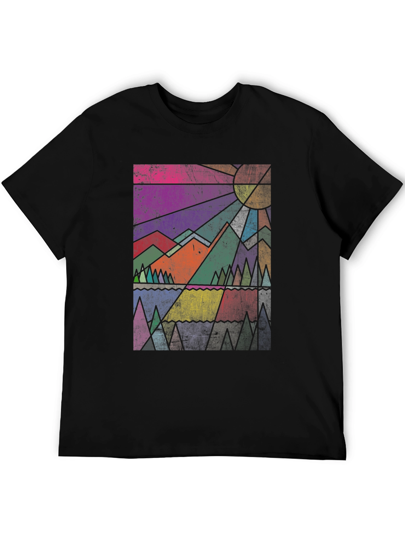 Geometric Mountain Graphic Tee