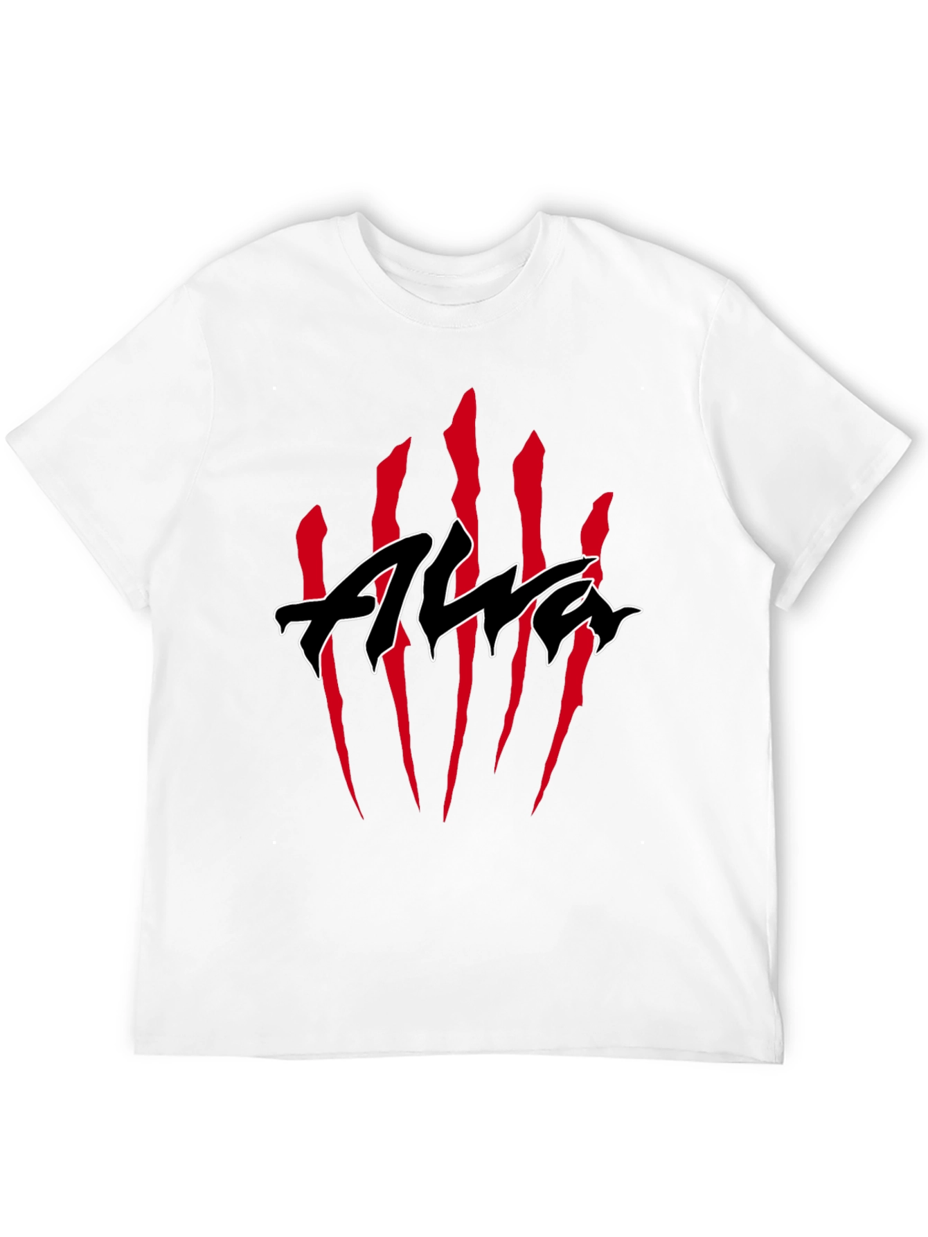 Black T-Shirt with Claw Marks & Edgy Logo