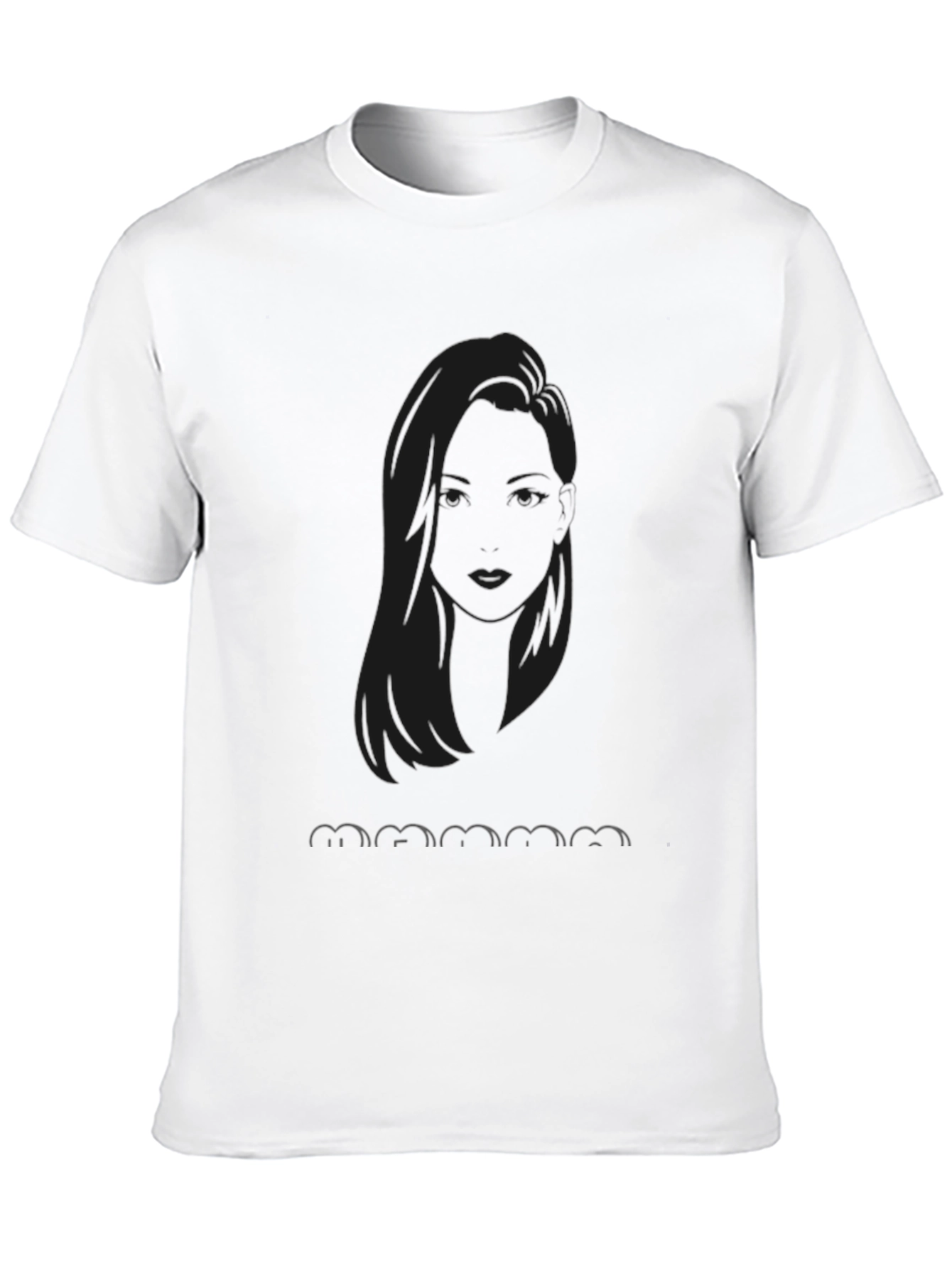 Black Graphic Tee - Mamma Mia Silhouette Design