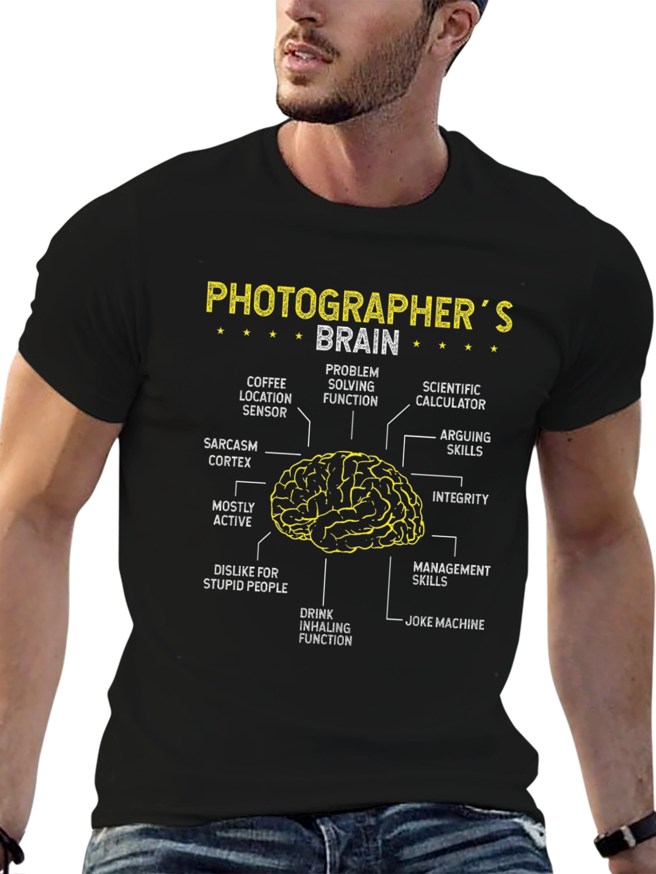 Photographers Brain T-Shirt - Funny Anatomy Tee