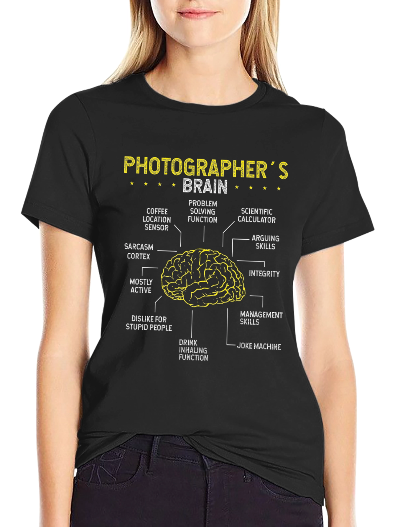 Photographers Brain T-Shirt - Funny Anatomy Tee