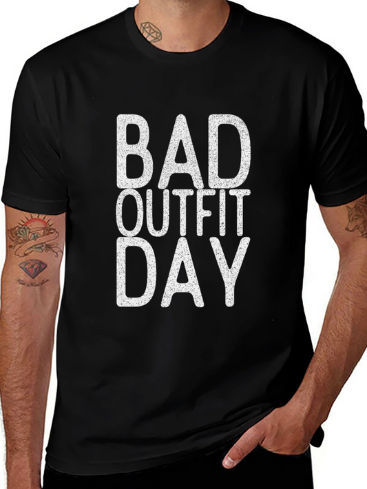 Bad Outfit Day Black Graphic T-Shirt
