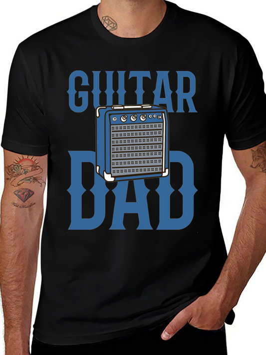 Guitar Dad Graphic Tee - Music Lover Fathers Day Gift