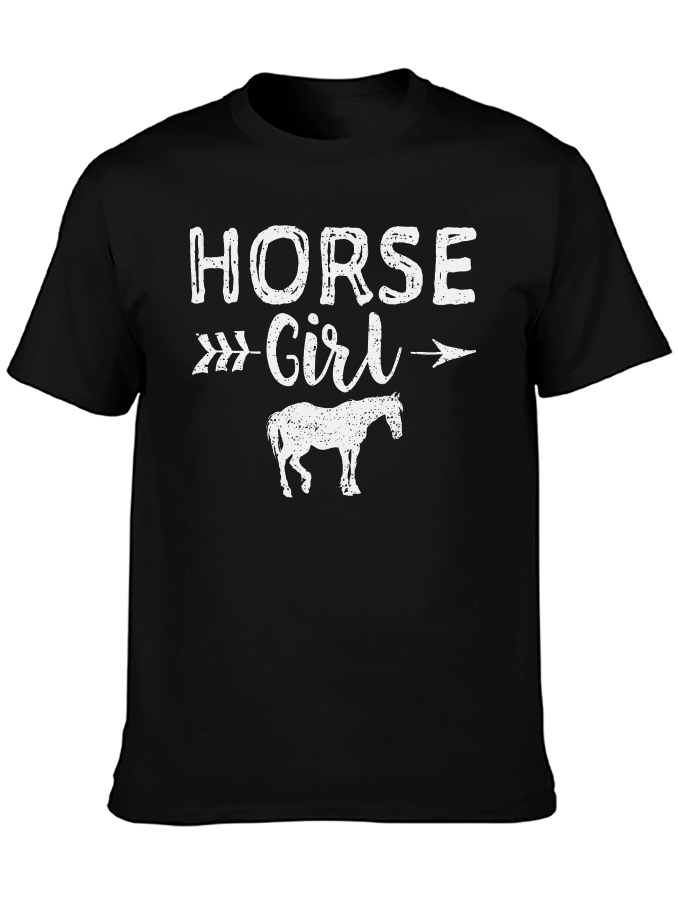 Horse Girl Graphic Tee - Unisex Black T-Shirt