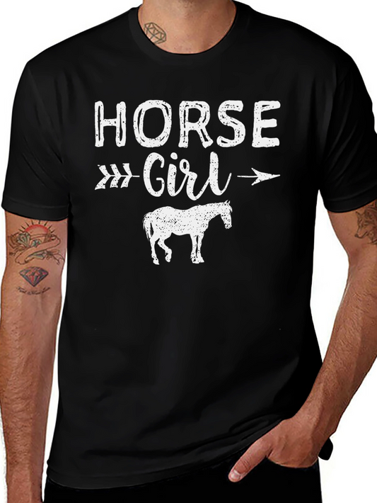 Horse Girl Graphic Tee - Unisex Black T-Shirt