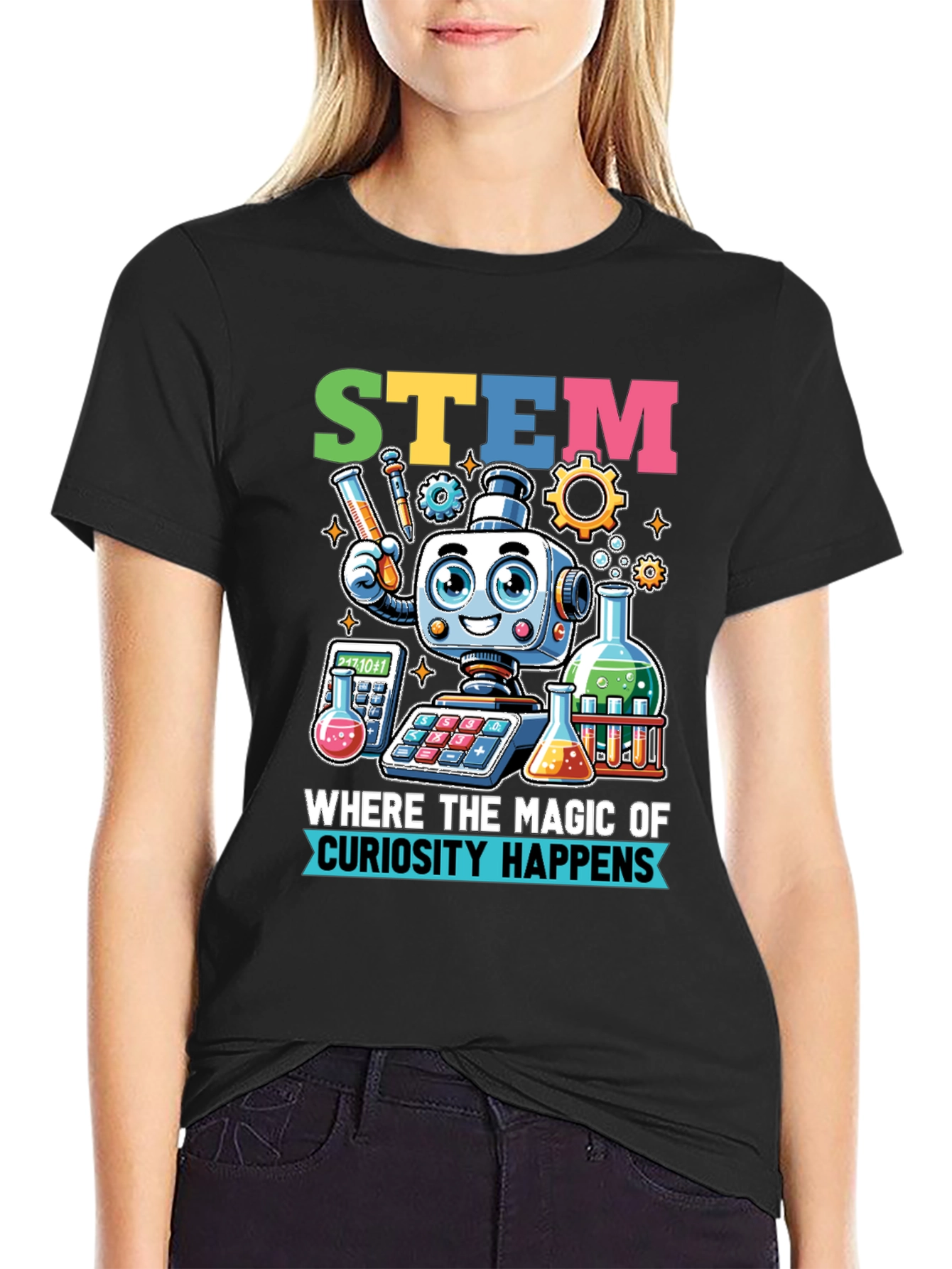 STEM Magic T-Shirt: Curiosity Happens Here