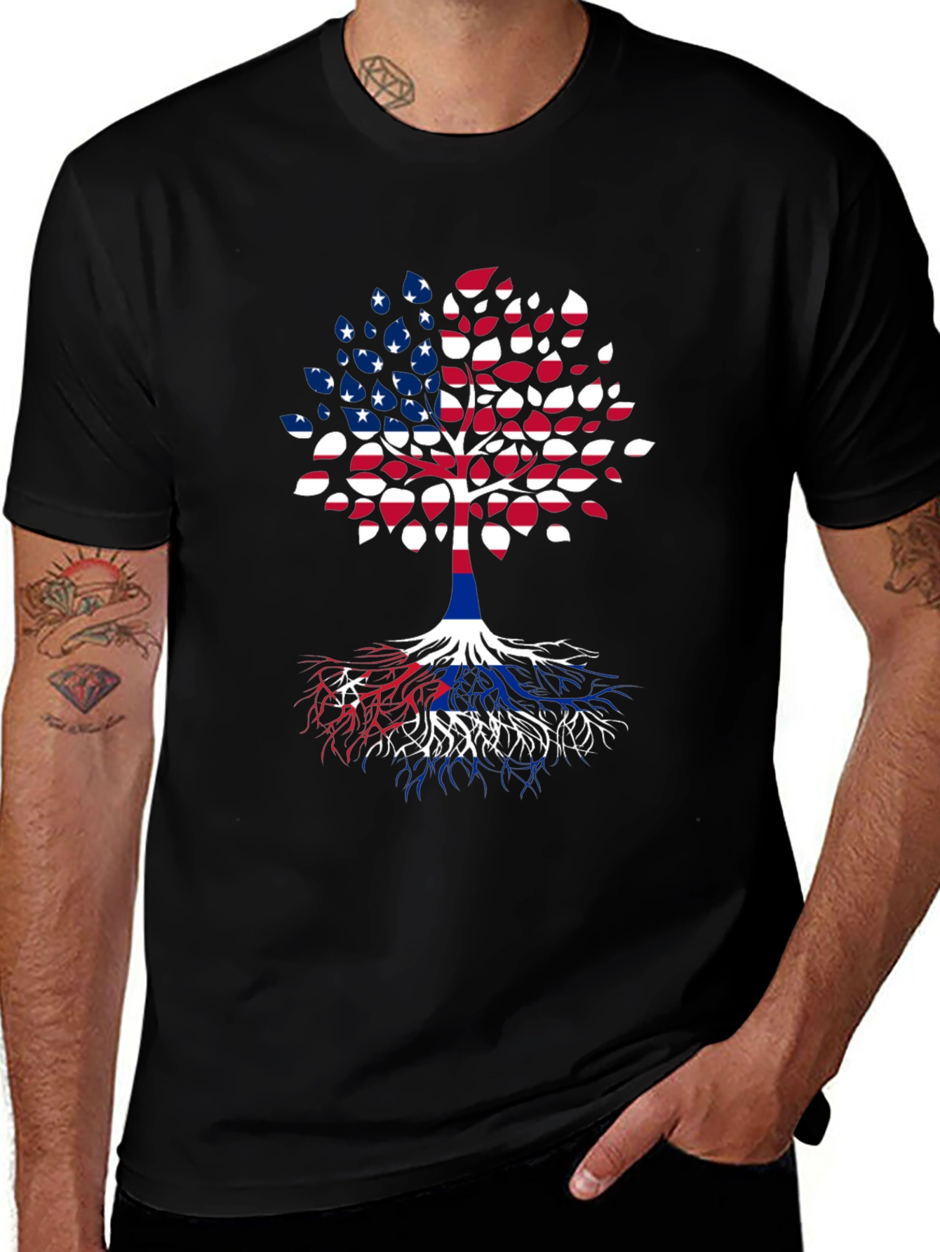 USA Cuba Roots Graphic T-Shirt