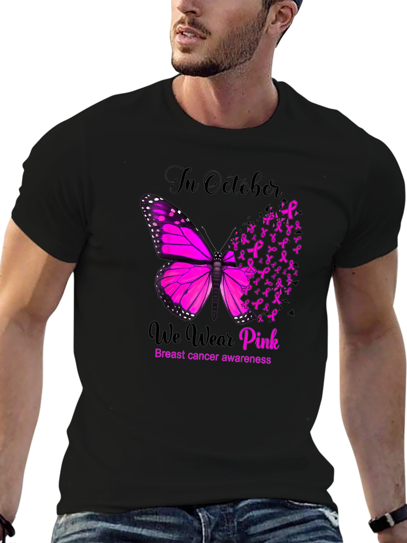 Breast Cancer Awareness Butterfly T-Shirt