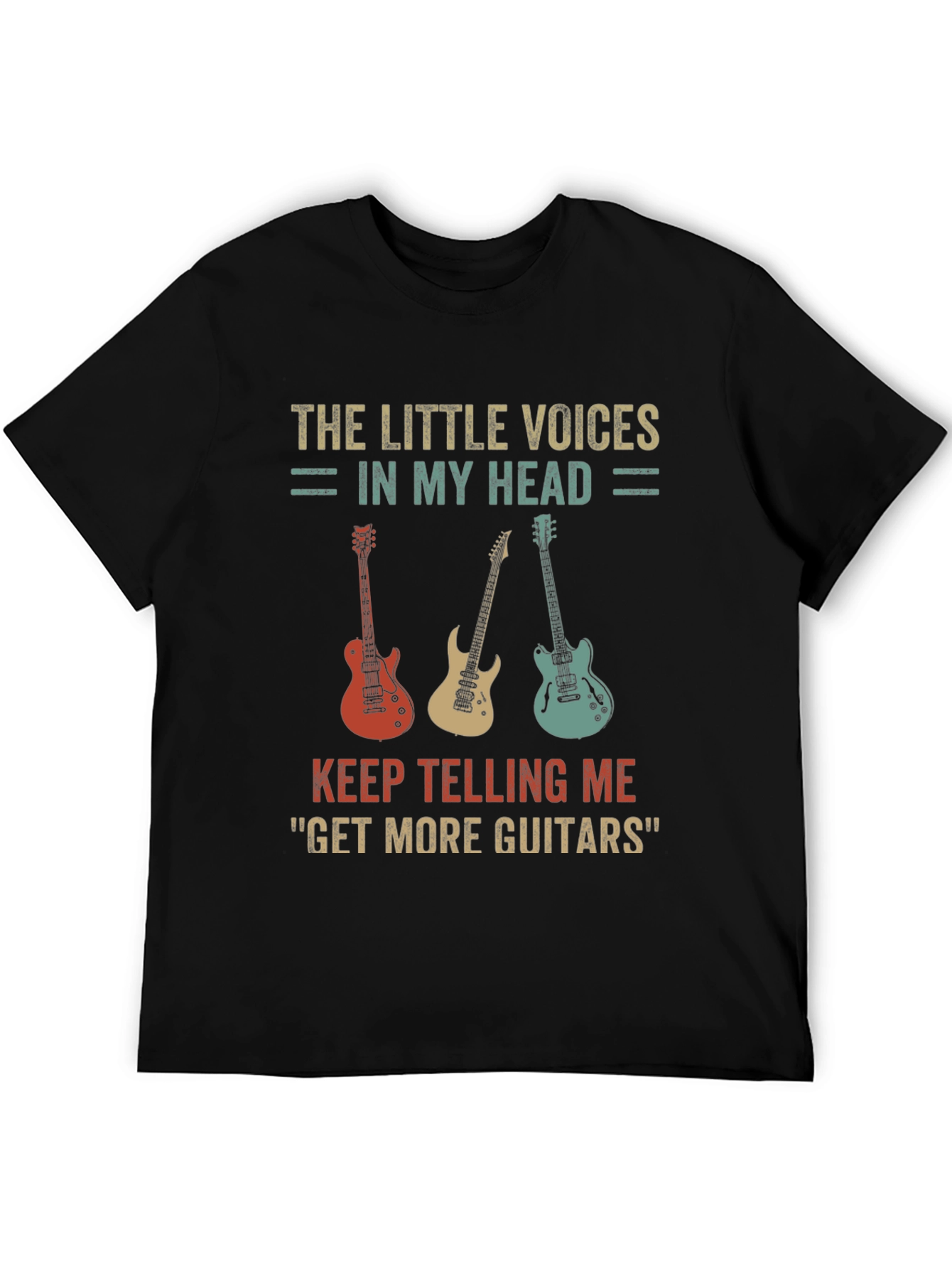 Funny Guitar T-Shirt - Little Voices More Guitars!