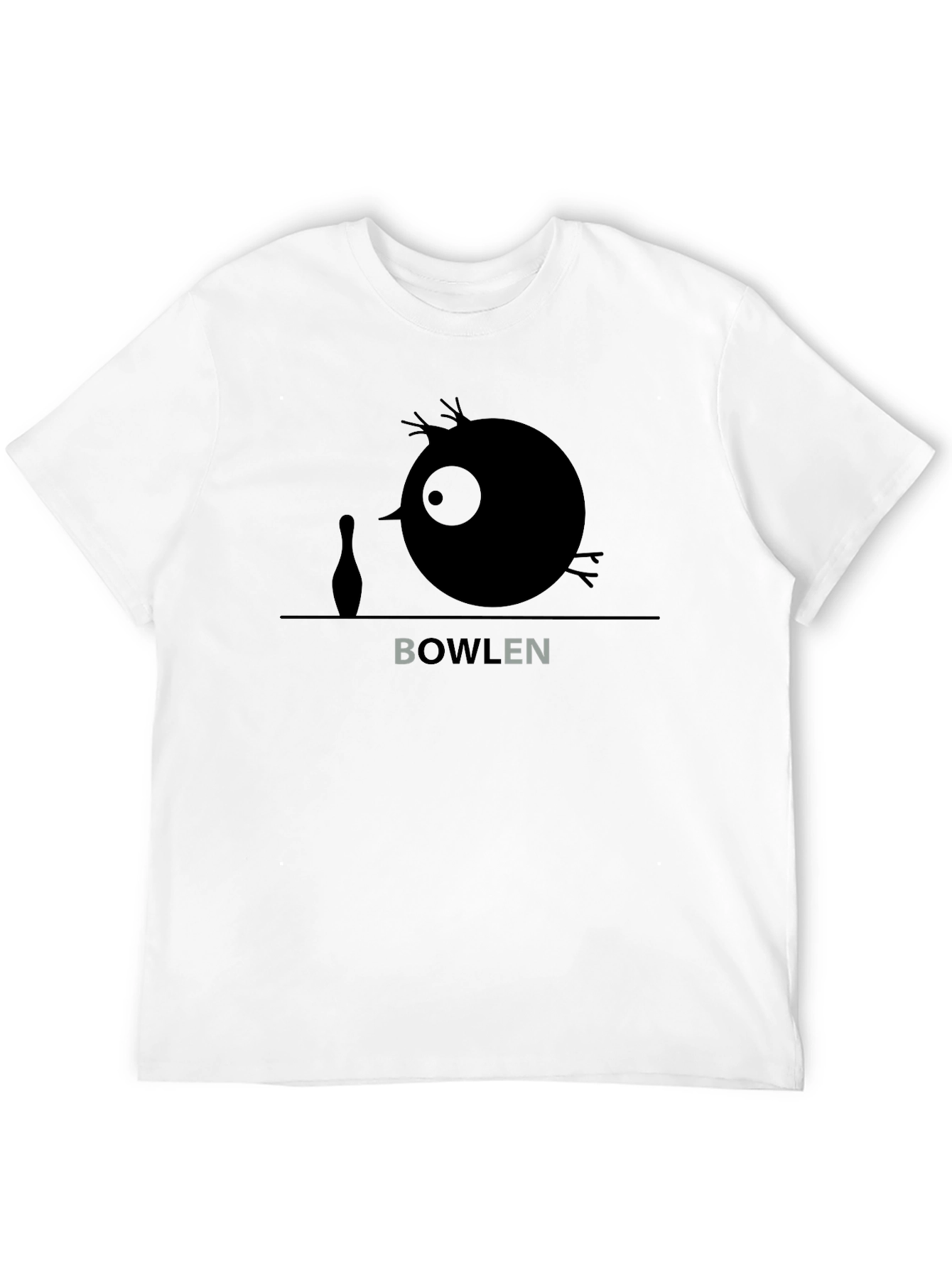 Black Bowlen Cartoon T-Shirt