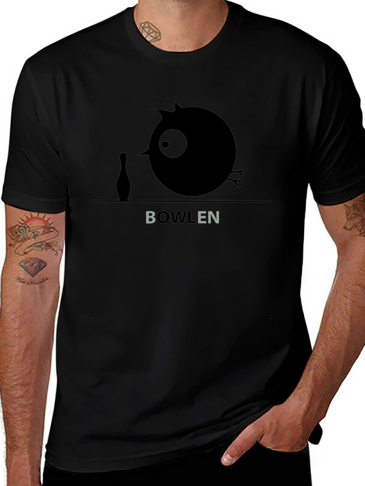 Black Bowlen Cartoon T-Shirt