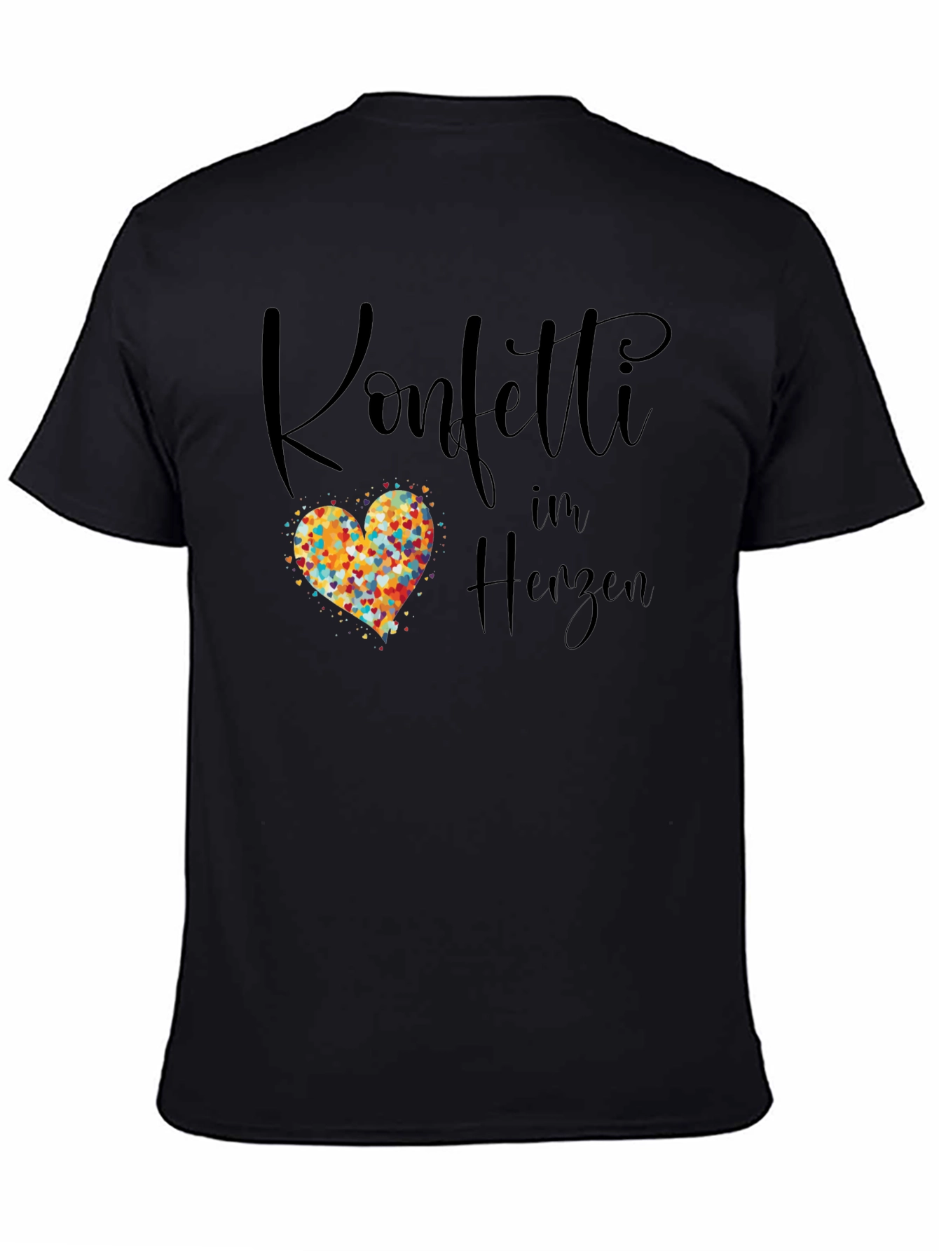 Konfetti im Herzen Graphic Tee - Black T-Shirt
