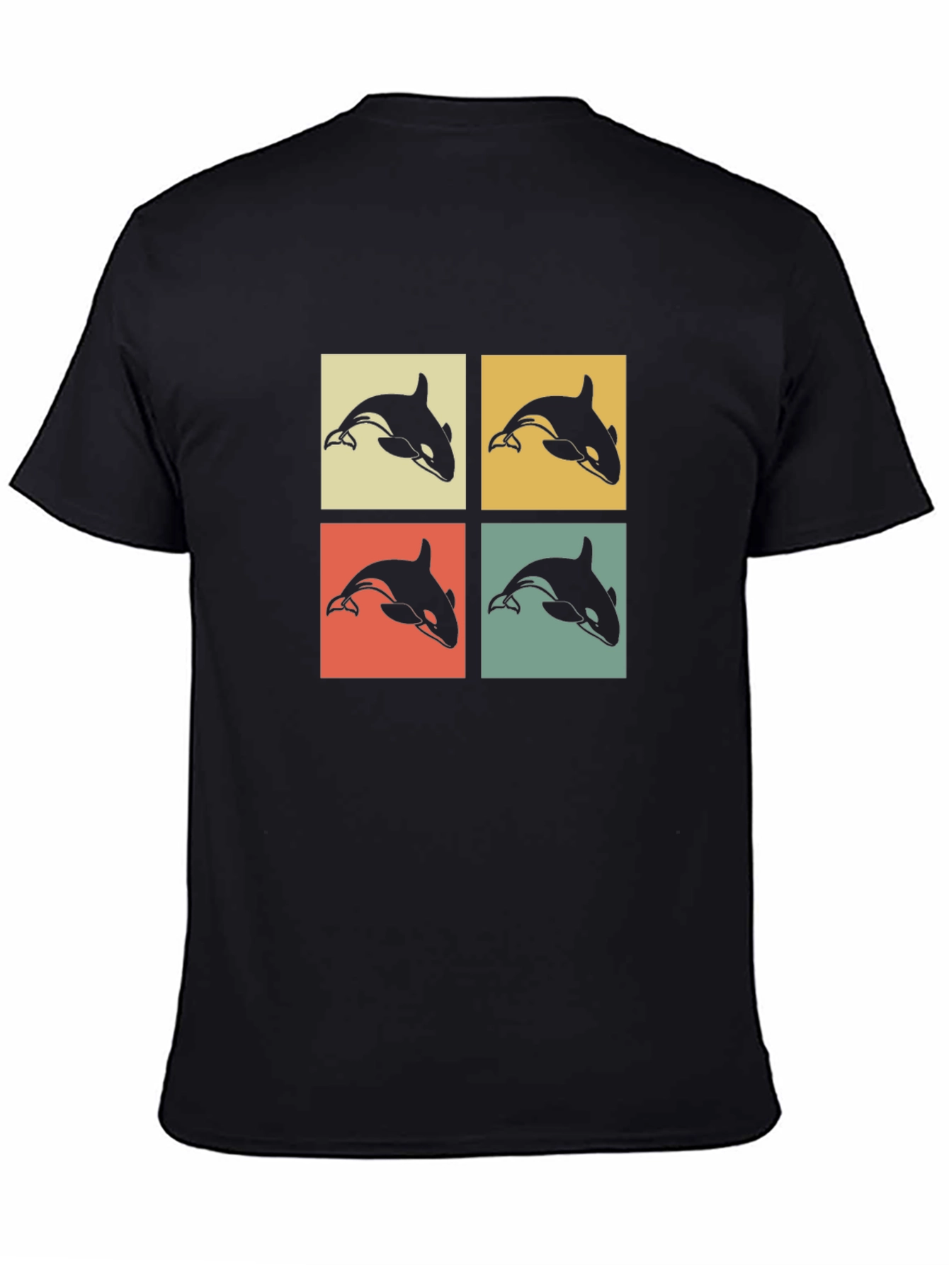 Retro Orca Pop Art Graphic T-Shirt