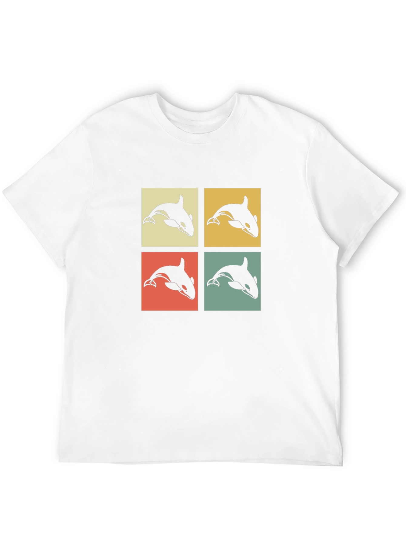 Retro Orca Pop Art Graphic T-Shirt