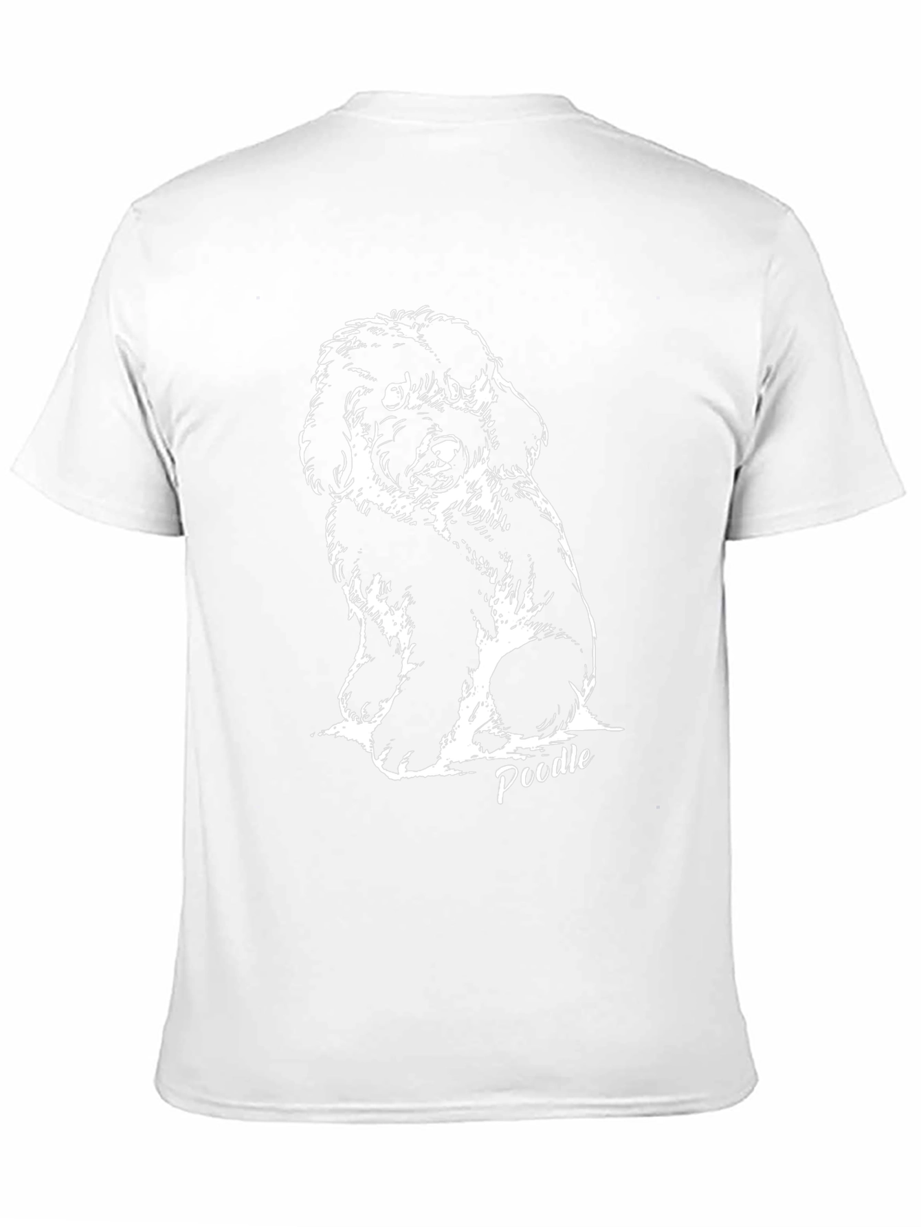 Poodle Sketch Black T-Shirt