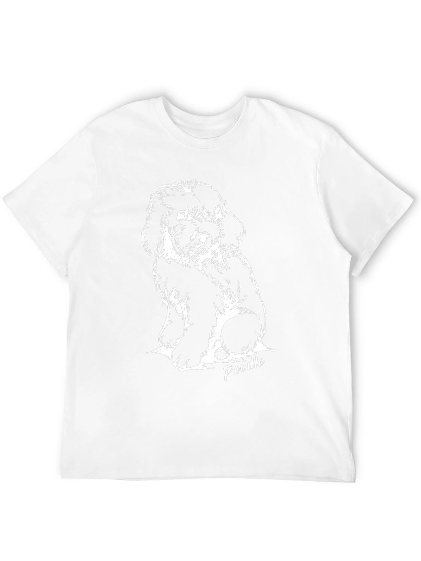 Poodle Sketch Black T-Shirt