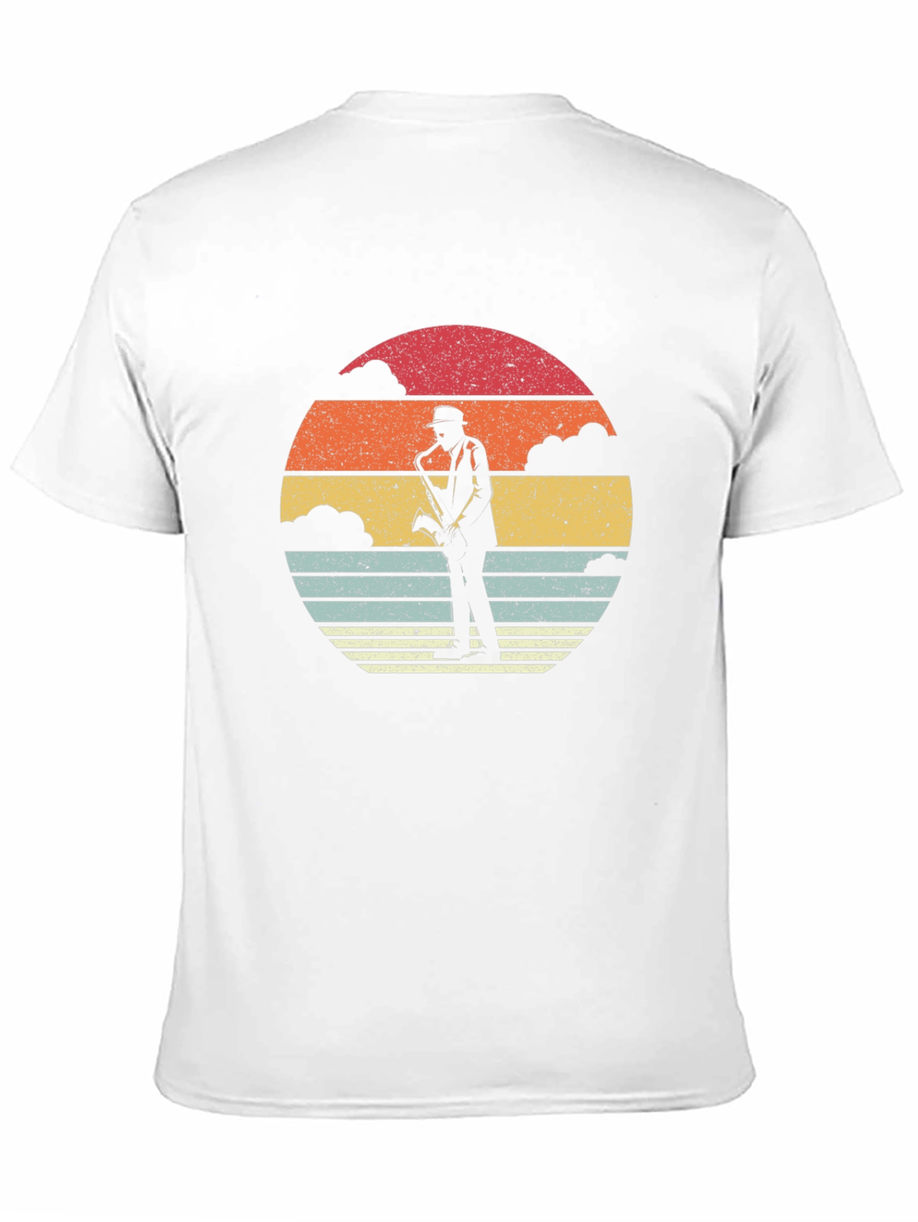 Retro Saxophone Sunset Graphic T-Shirt
