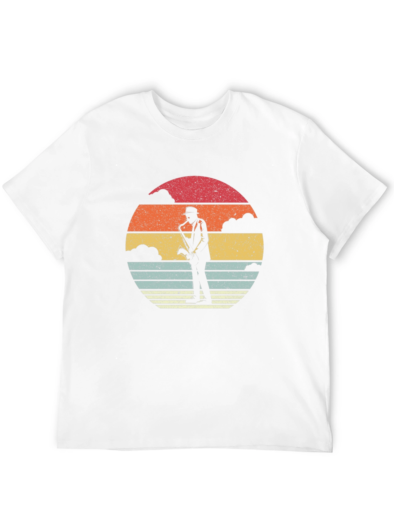 Retro Saxophone Sunset Graphic T-Shirt