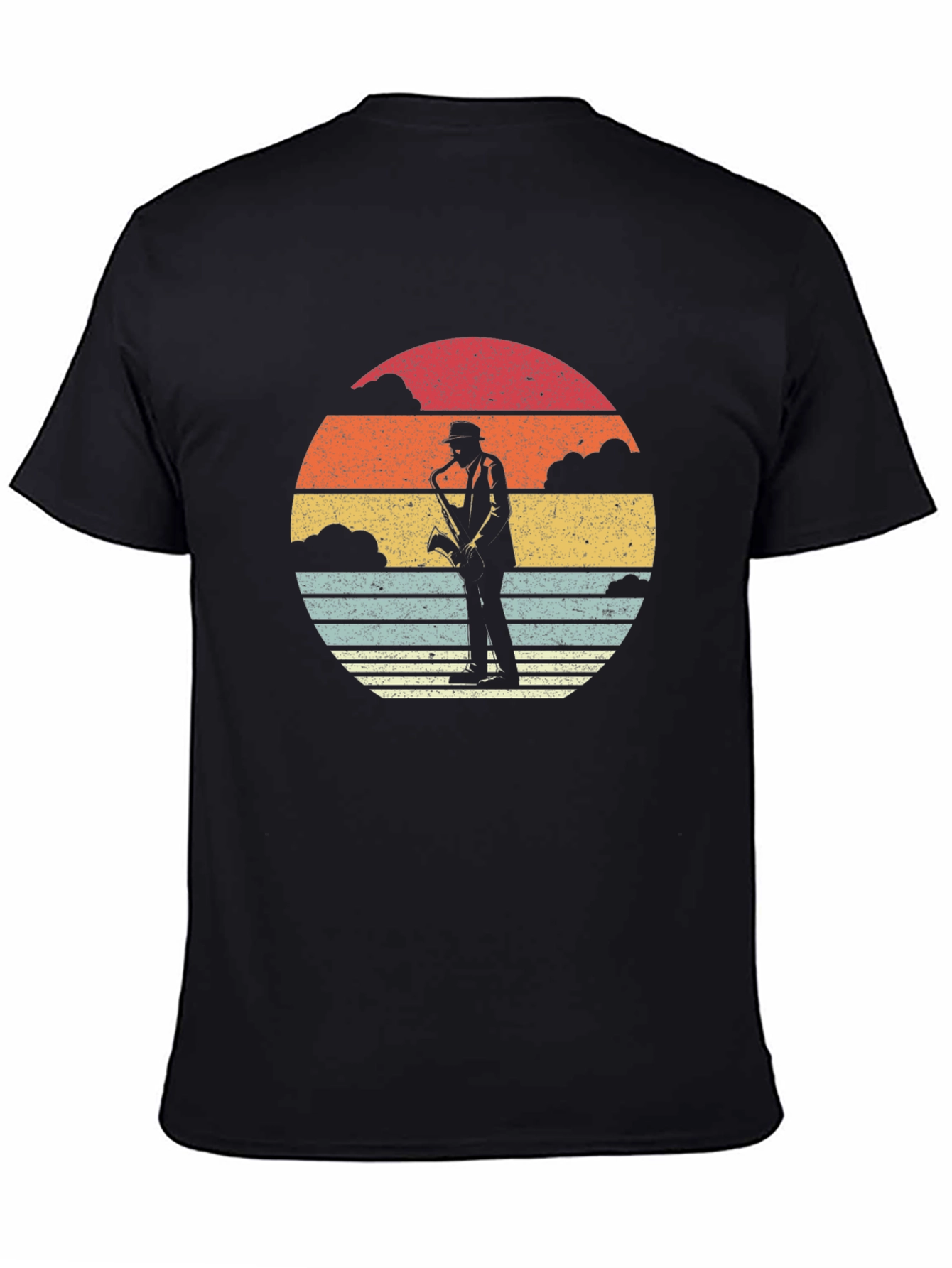 Retro Saxophone Sunset Graphic T-Shirt