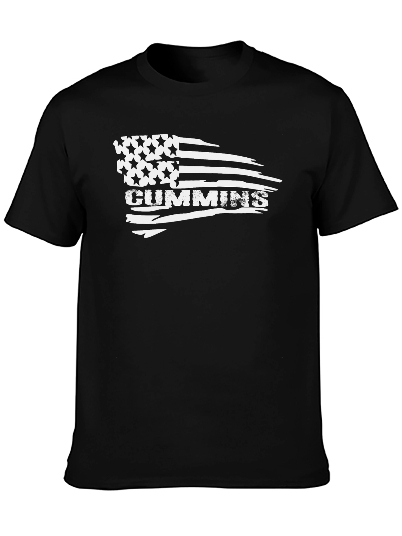 Cummins American Flag Graphic Tee - Black Cotton