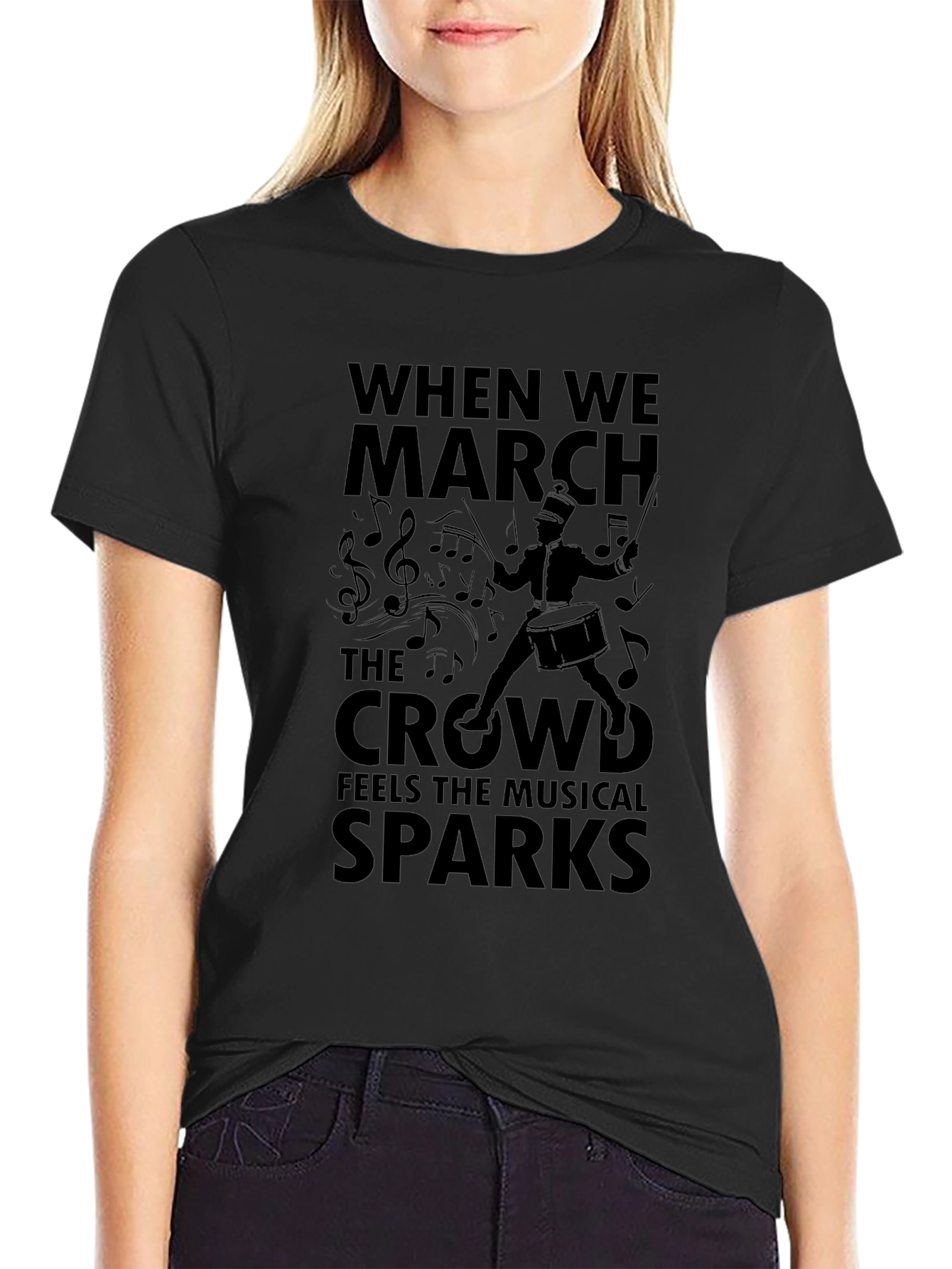 Marching Band Drummer T-Shirt - Musical Sparks