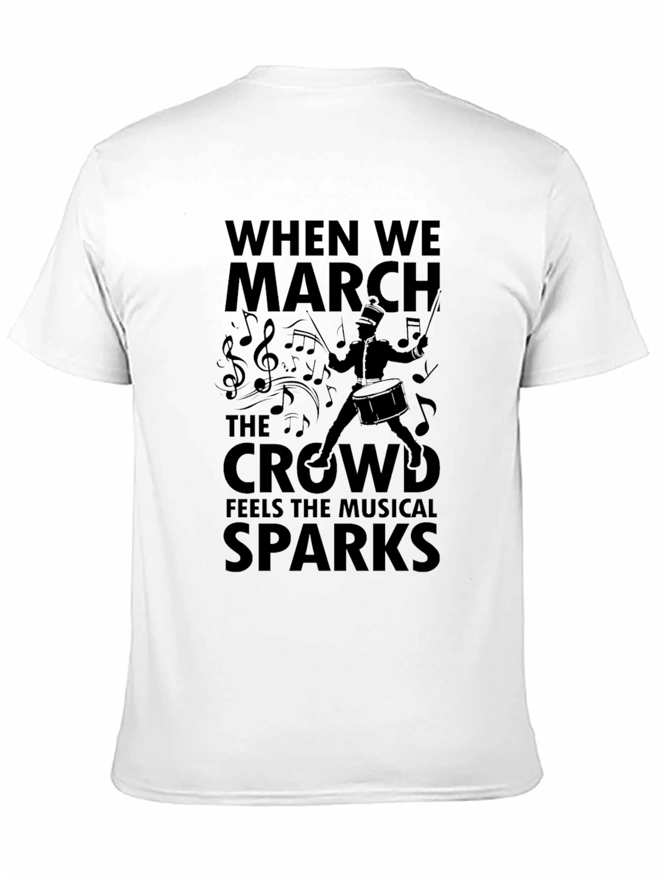 Marching Band Drummer T-Shirt - Musical Sparks