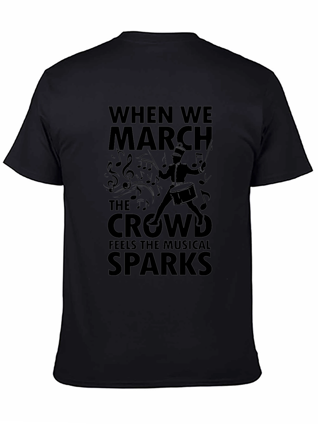 Marching Band Drummer T-Shirt - Musical Sparks