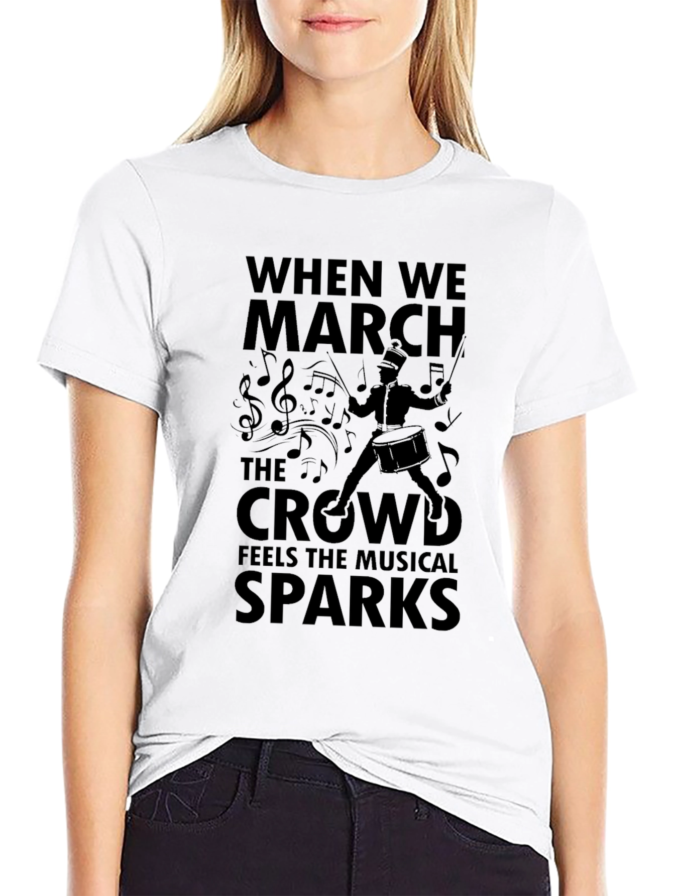 Marching Band Drummer T-Shirt - Musical Sparks