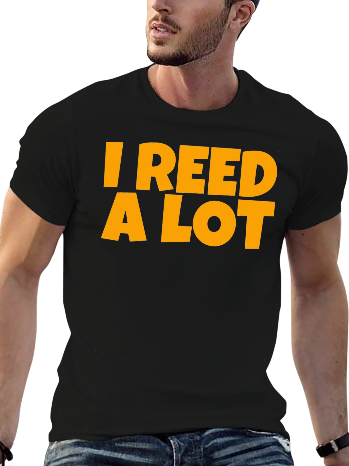I Reed A Lot T-Shirt - Black Graphic Tee
