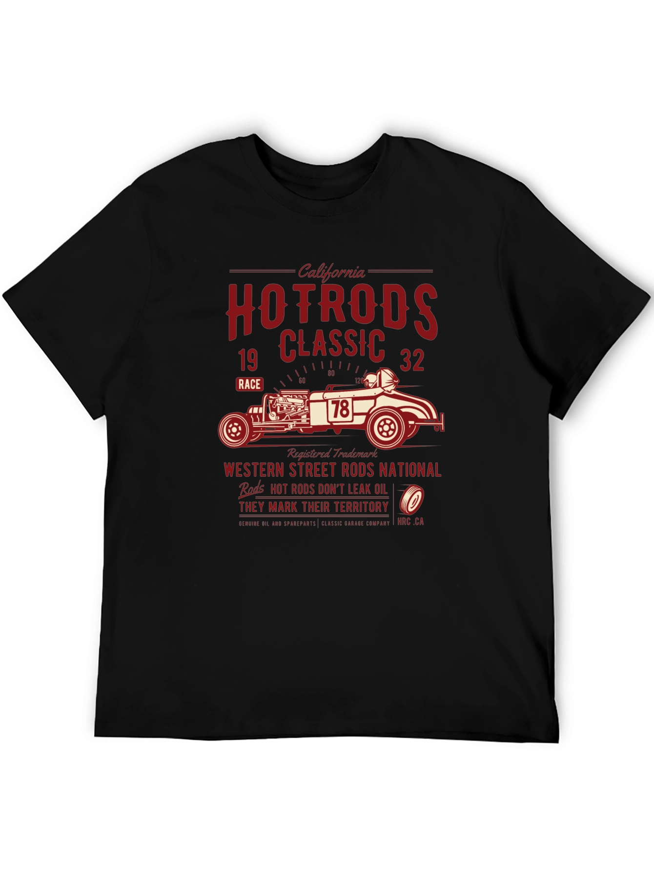 Hot Rods Classic Black T-Shirt