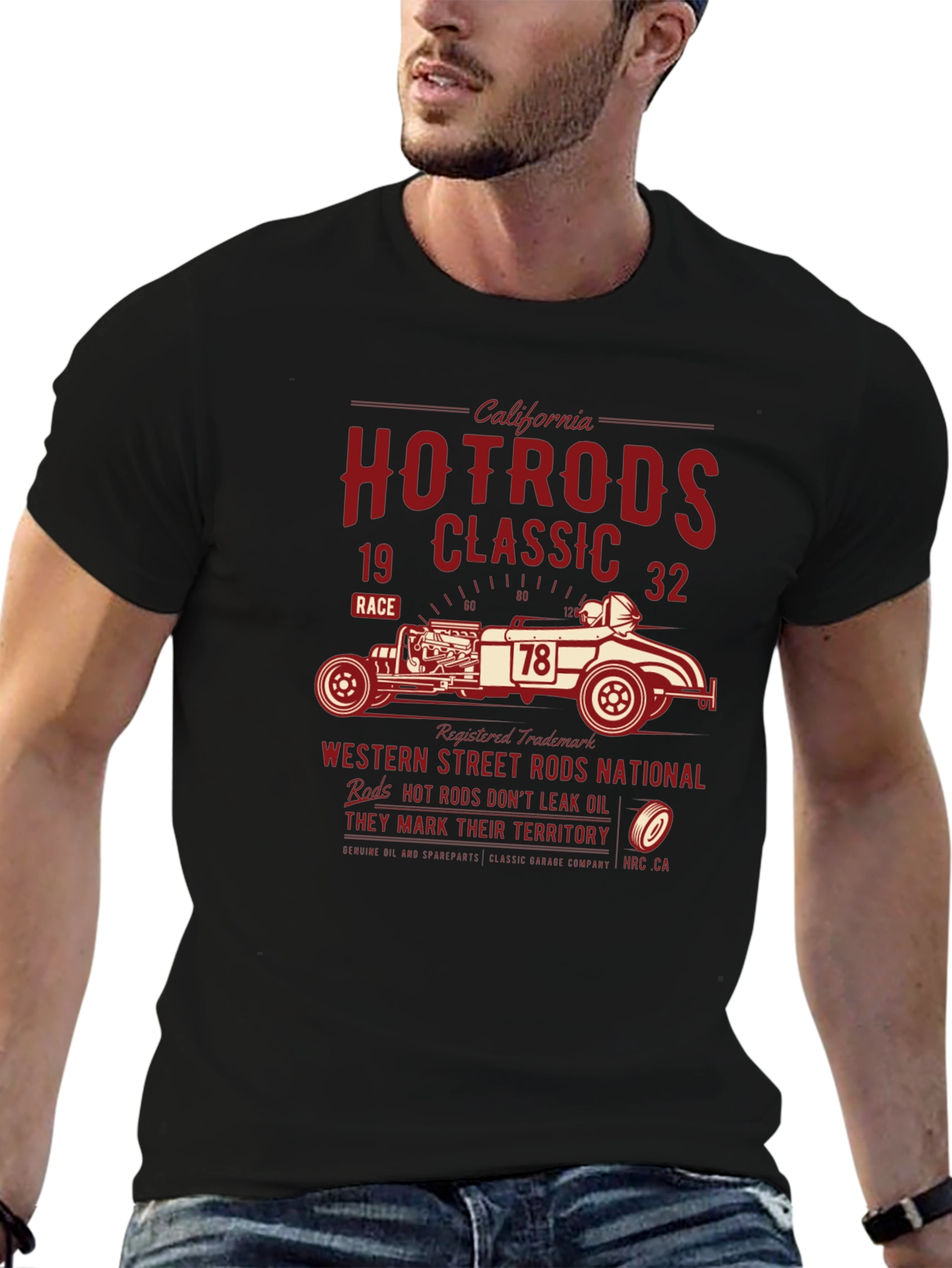 Hot Rods Classic Black T-Shirt