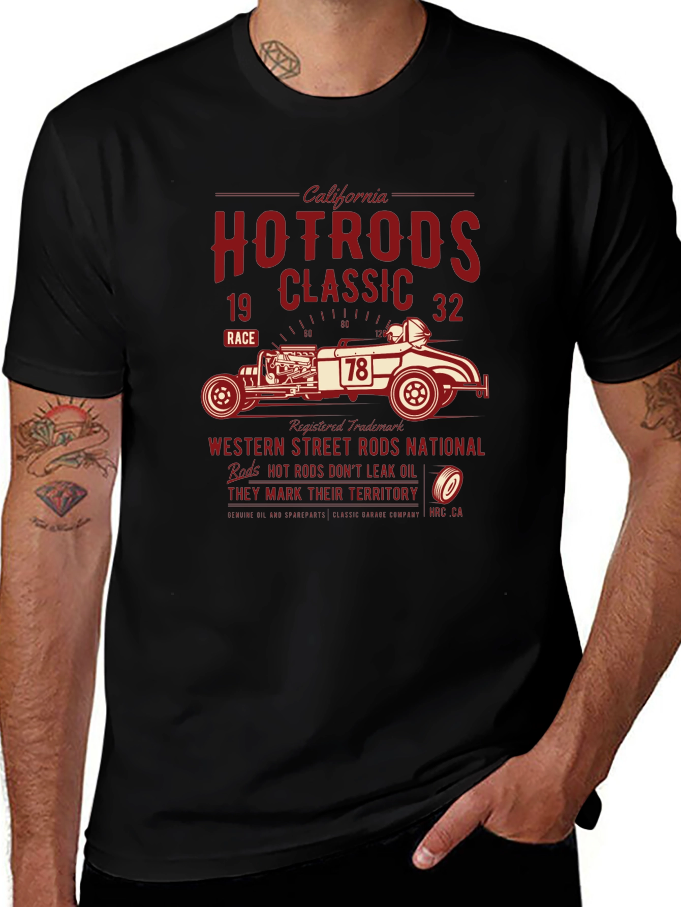 Hot Rods Classic Black T-Shirt