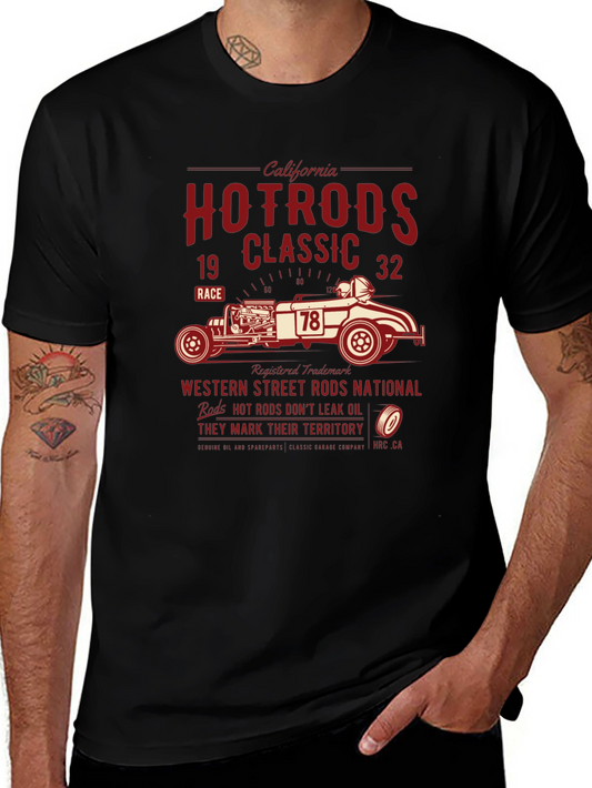 Hot Rods Classic Black T-Shirt
