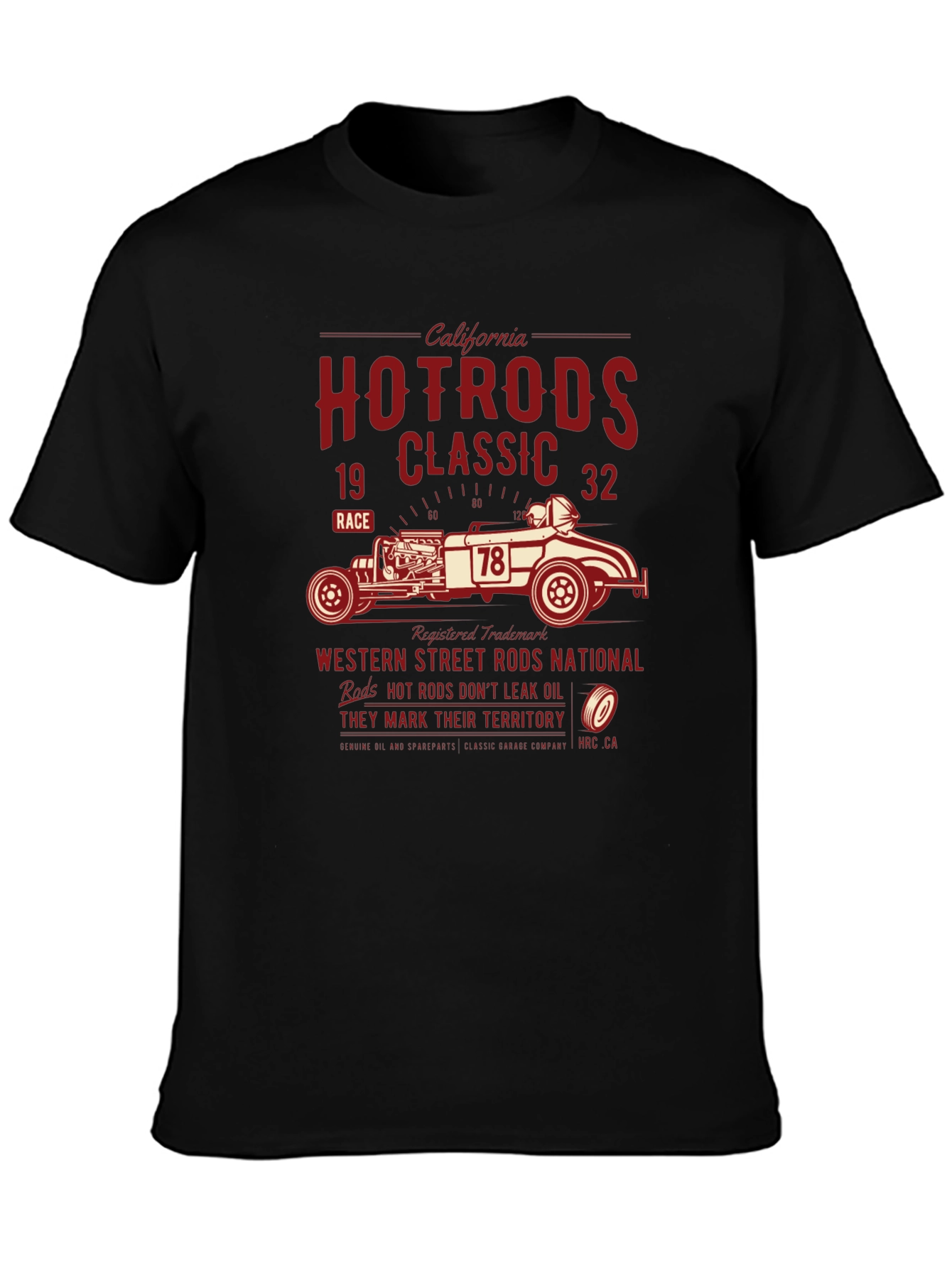 Hot Rods Classic Black T-Shirt