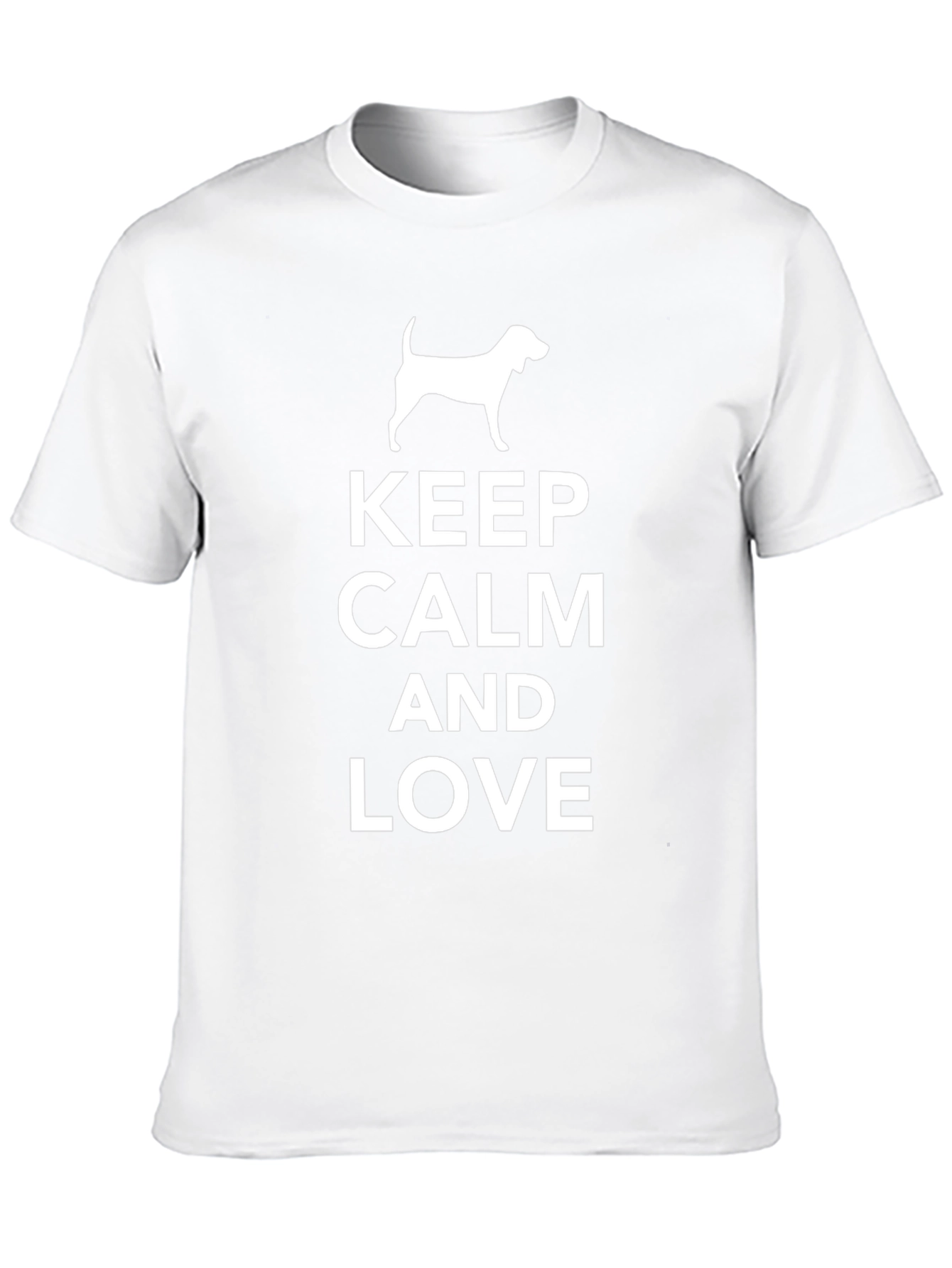 Keep Calm and Love Dog T-Shirt - Black