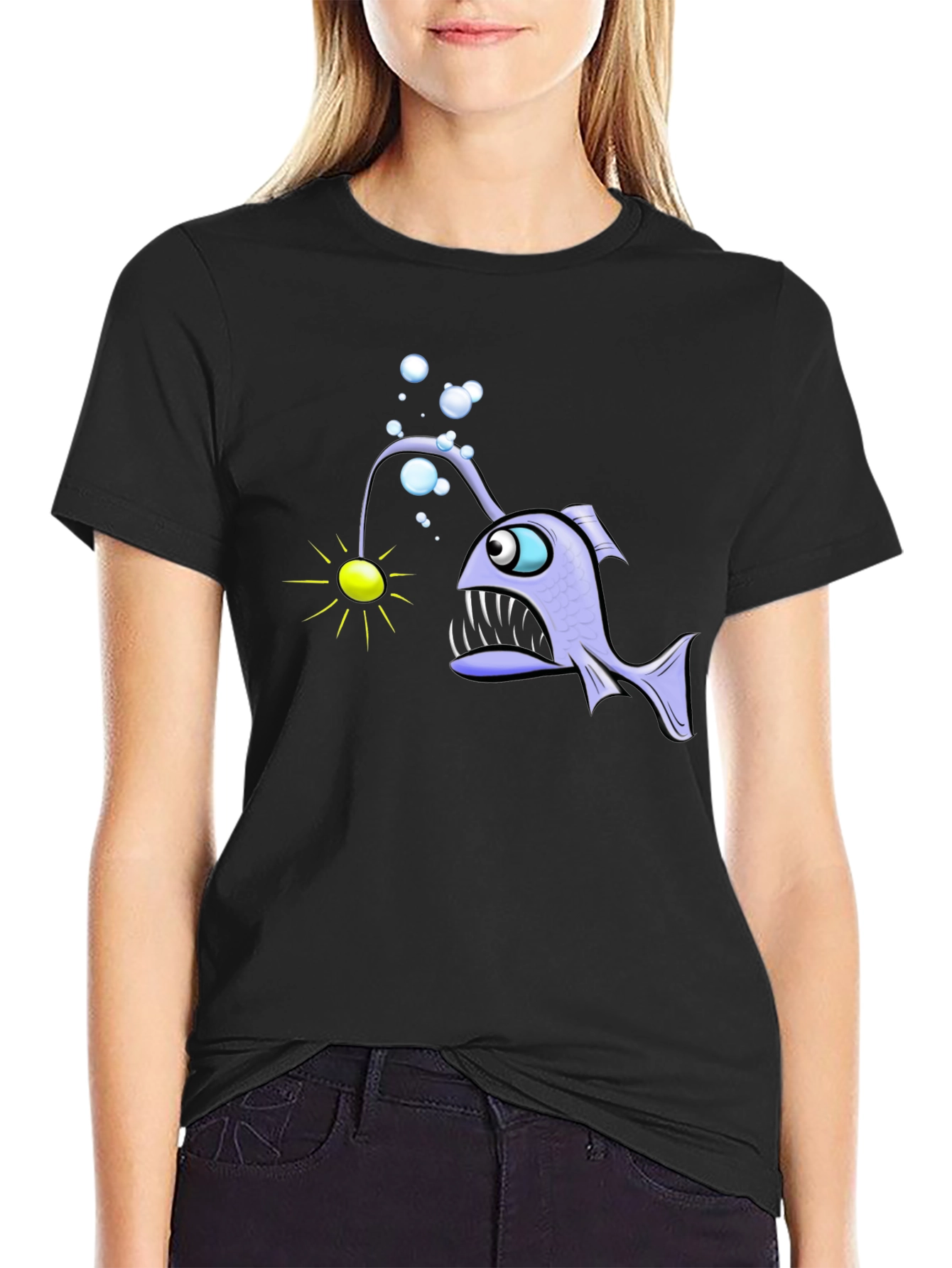 Angler Fish Graphic T-Shirt - Unique Design