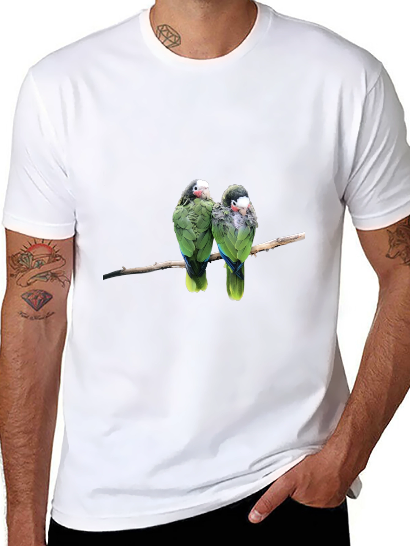 Parrot Duo Black T-Shirt - Bird Lover Apparel