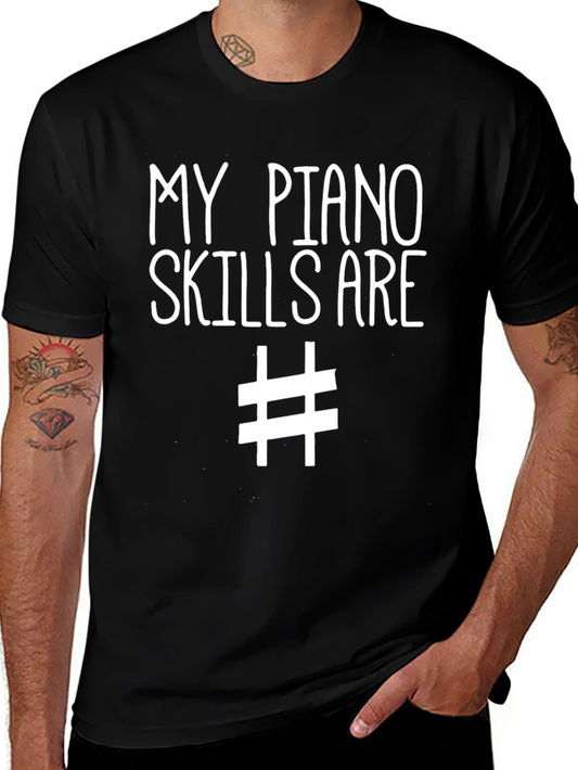 Funny Piano Skills Hashtag T-Shirt