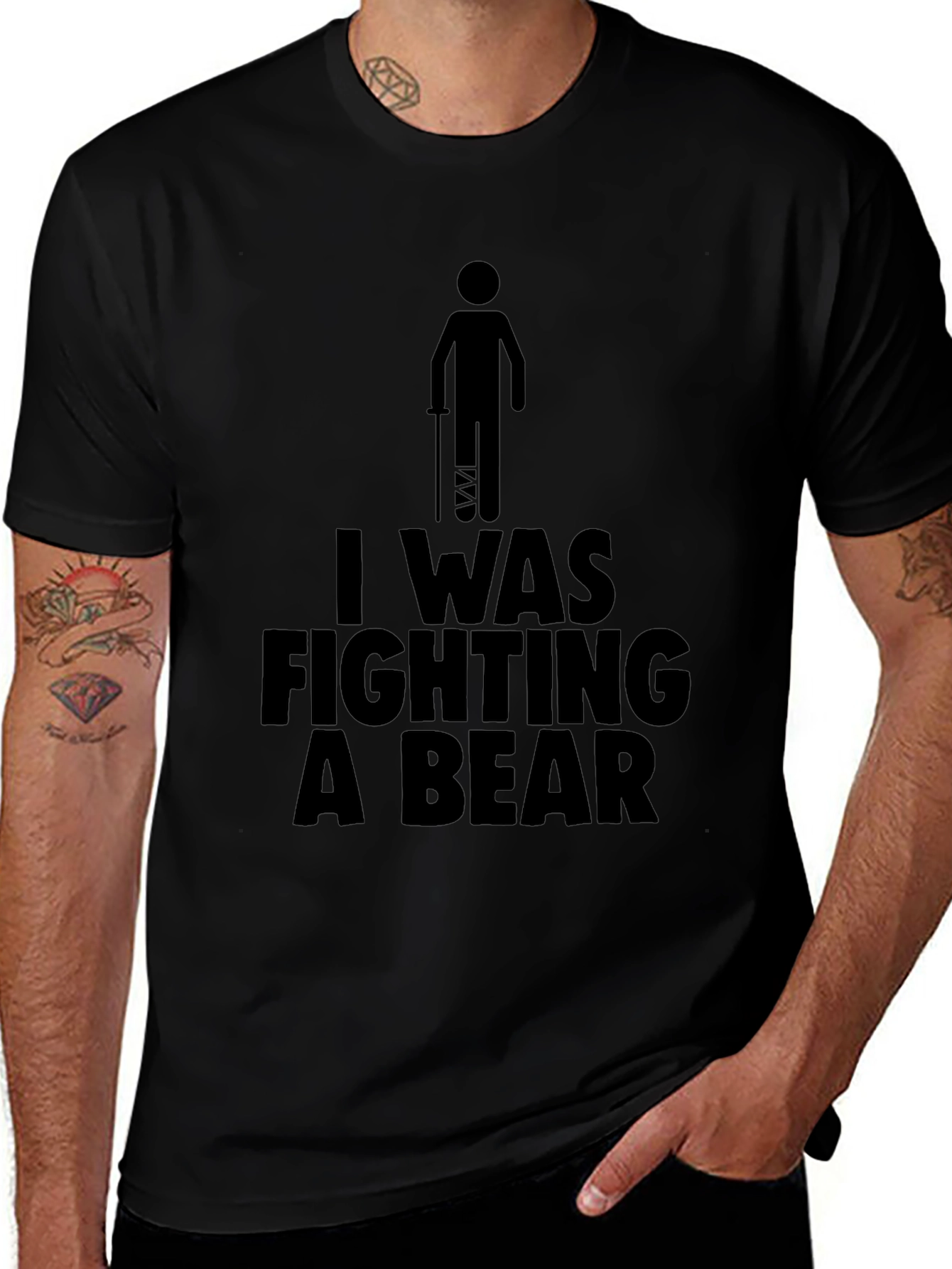 I Was Fighting A Bear Graphic Tee