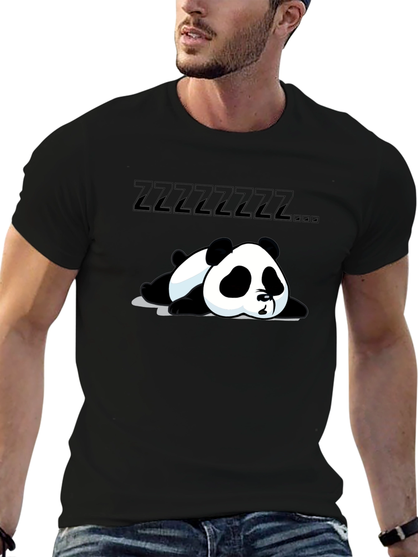 Sleeping Panda Graphic Tee - Lazy Days Style